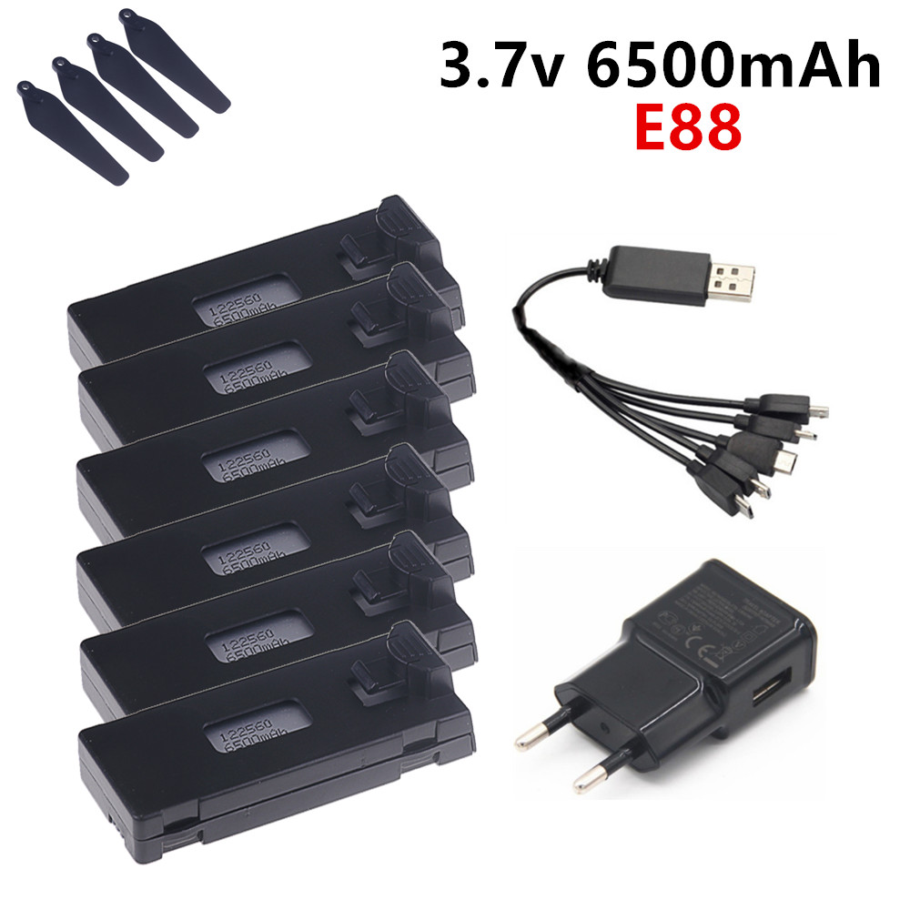 Drone Rc E88 Pro - Batería Lipo de 3,7 V y