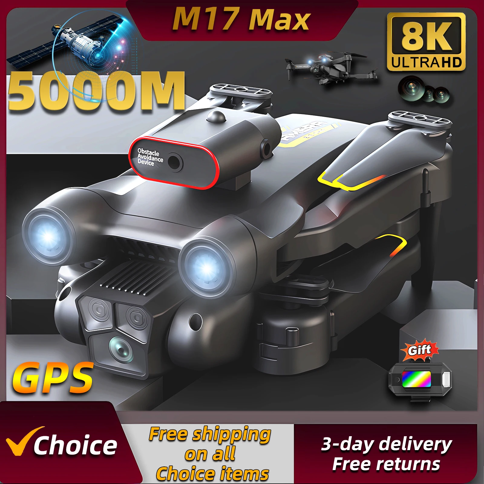 Drone E88Pro Rc 4K - Nuevo Dron M17 Max 8K Profesional