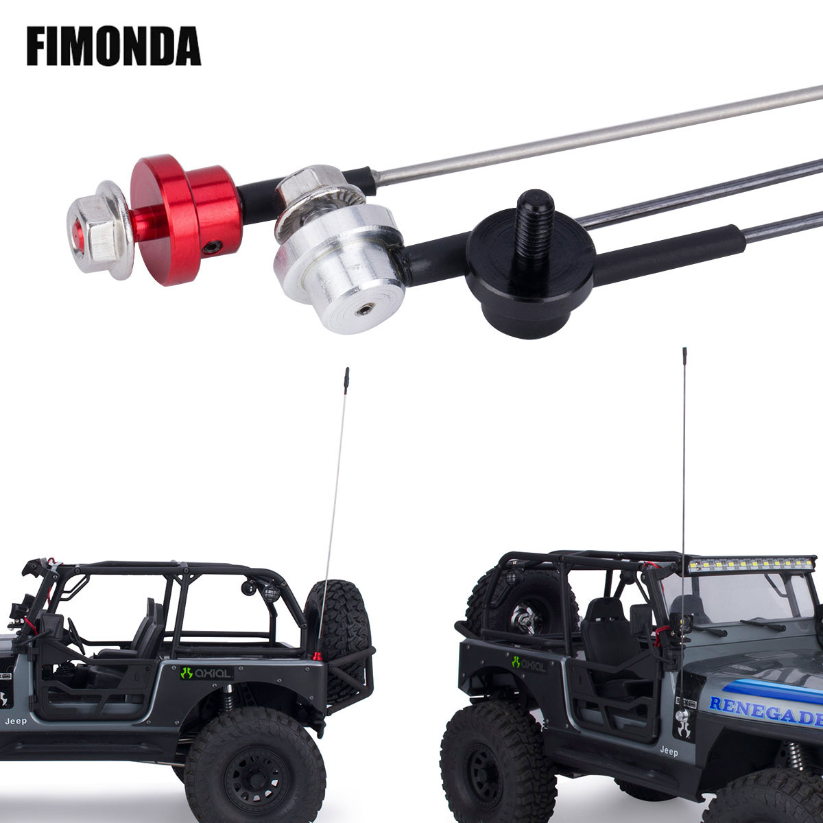 Rc Car Body Shell - Antena de simulación ajustable de Metal