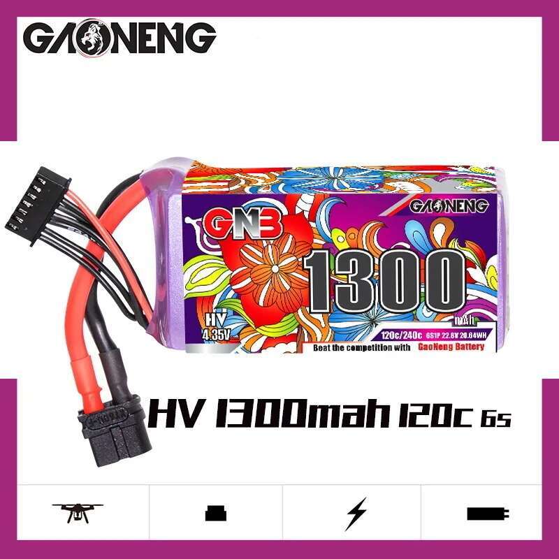 2 uds GNB 6S Lipo batería 22,8 - Nano Quad Fpv reseña y precio