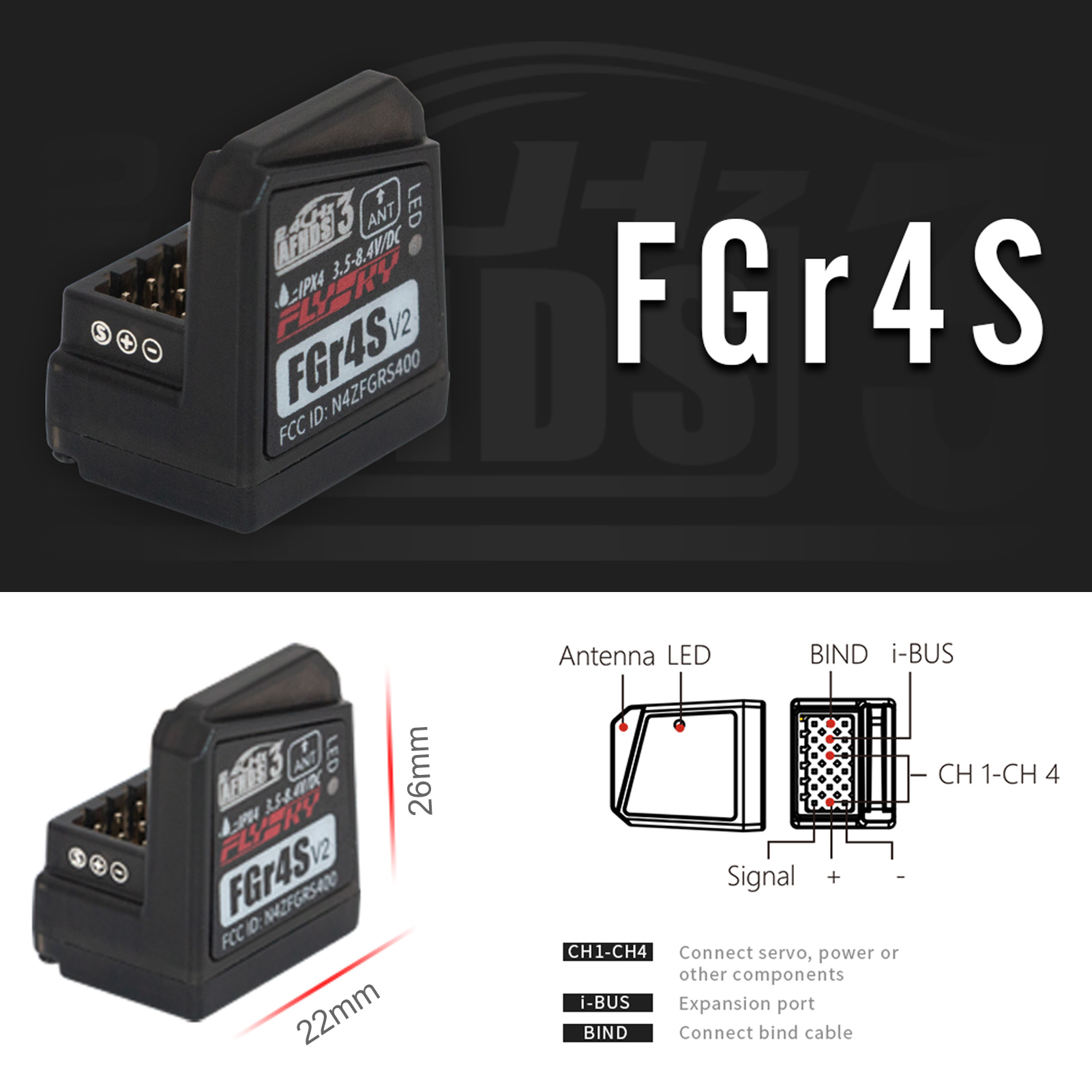 Receptor Flysky FGR4S V2 AFHDS - Telemetry Module Rc reseña y precio