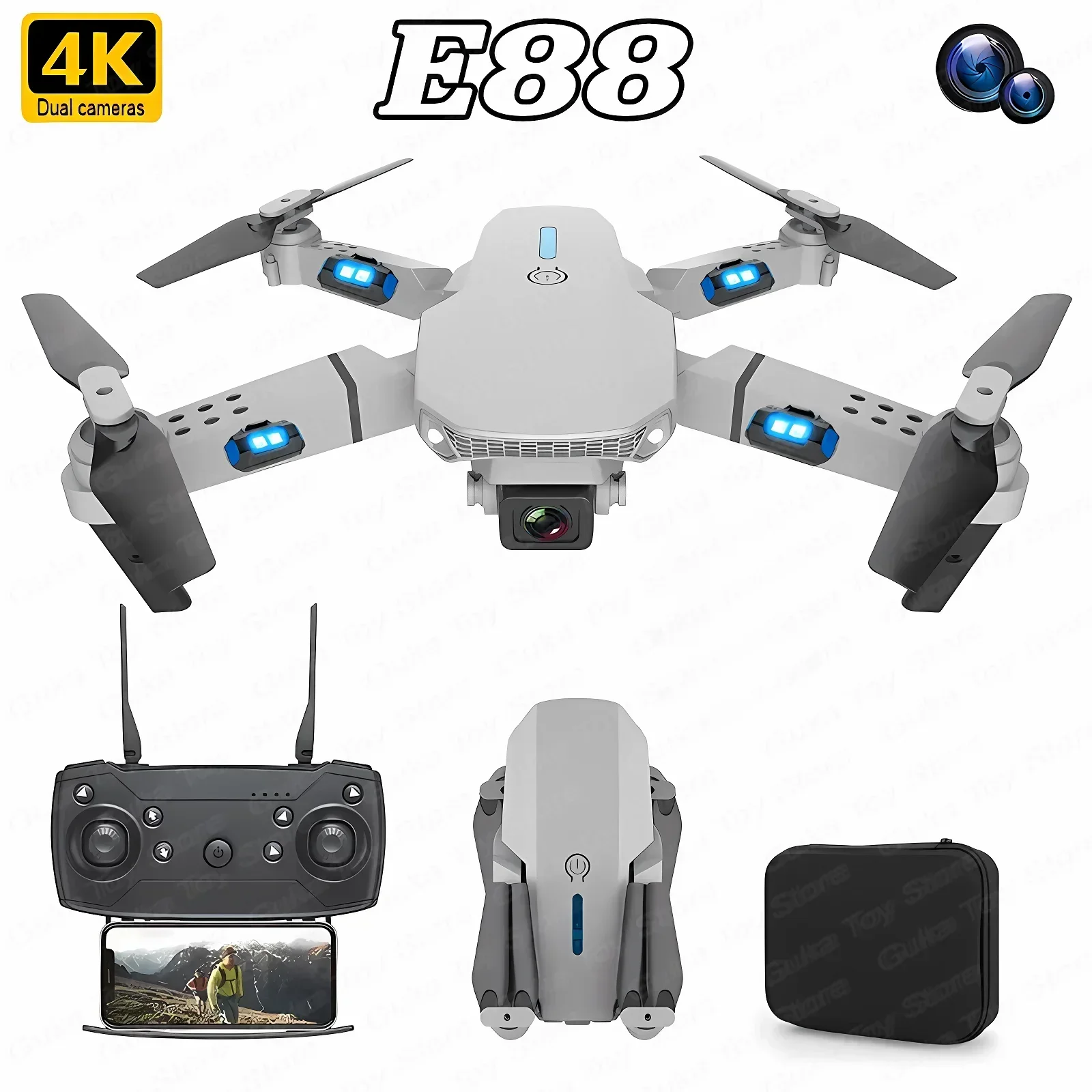 E88 Pro WIFI FPV Drone gran an - Drone Rc E88 Pro reseña y precio