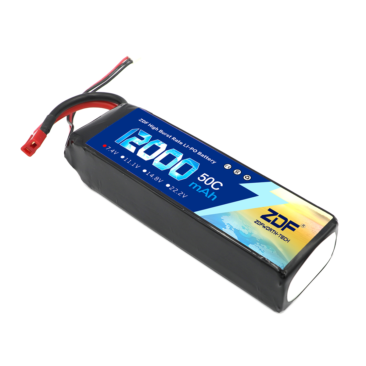 ZDF 7,4 V Lipo 12000 mAh 50C 2 - Drone Rc Truck reseña y precio