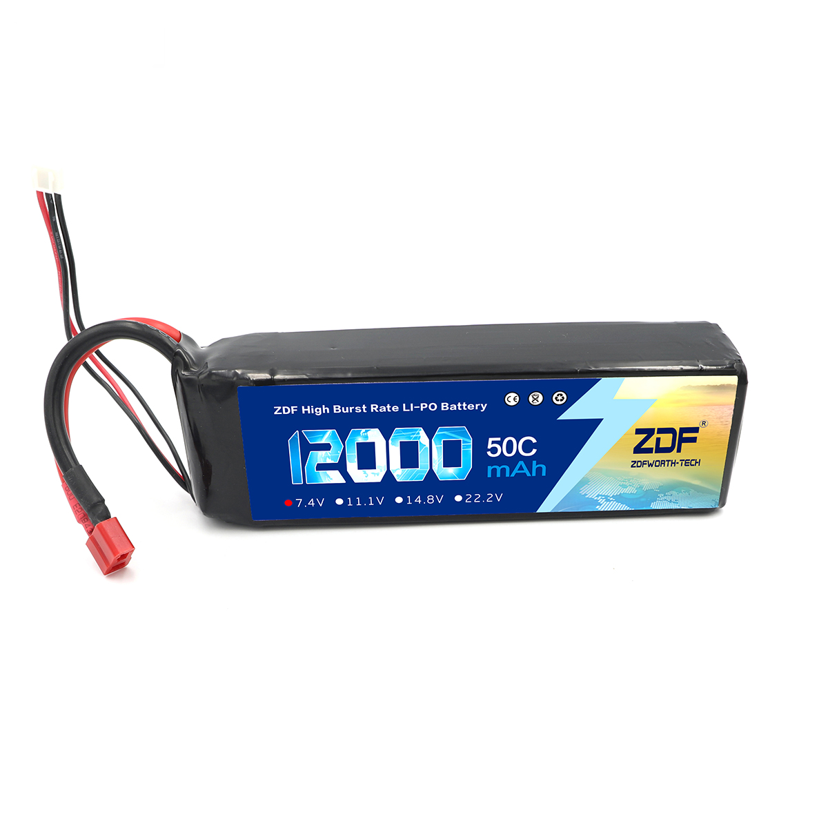 ZDF 7,4 V Lipo 12000 mAh 50C 2 - Drone Rc Truck reseña y precio
