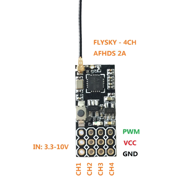 Receptor Flysky FS2A Mini 4CH  - Drone Rc Controller And Receiver reseña y precio