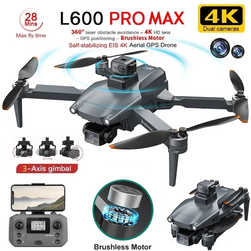 L600 PRO MAX GPS Drone profesi - Nano Quad Fpv reseña y precio