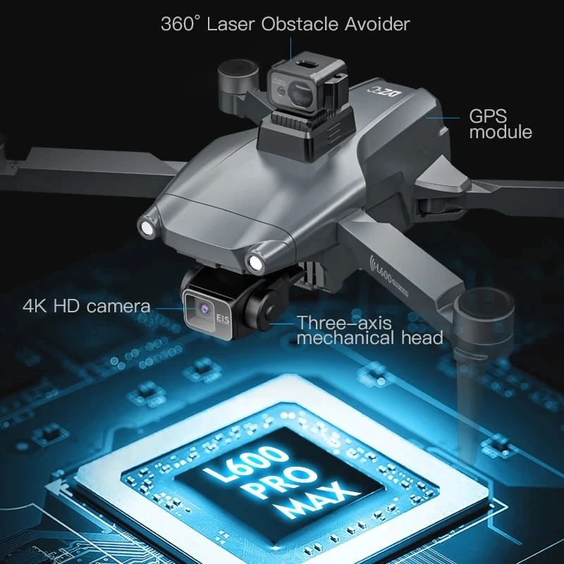 L600 PRO MAX GPS Drone profesi - Nano Quad Fpv reseña y precio