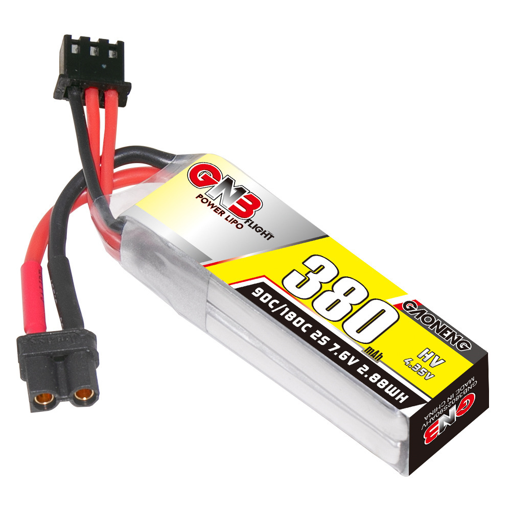Batería Lipo GNB 2S 7,6 V 380m - Nano Quad Fpv reseña y precio