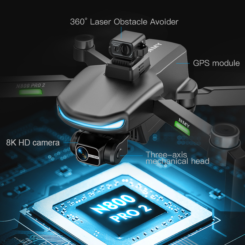 Dron GPS N800 PRO 2 Profesiona - Drone E88Pro Rc 4K reseña y precio