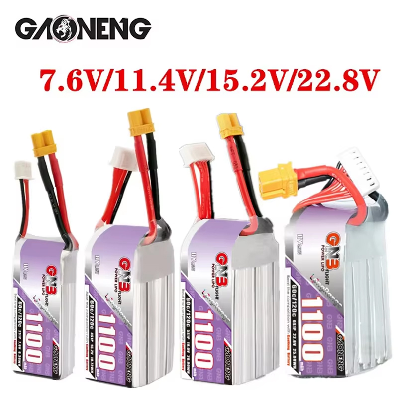 GNB 1100mAh 2S 3S 4S 6S 60C/12 - Nano Quad Fpv reseña y precio