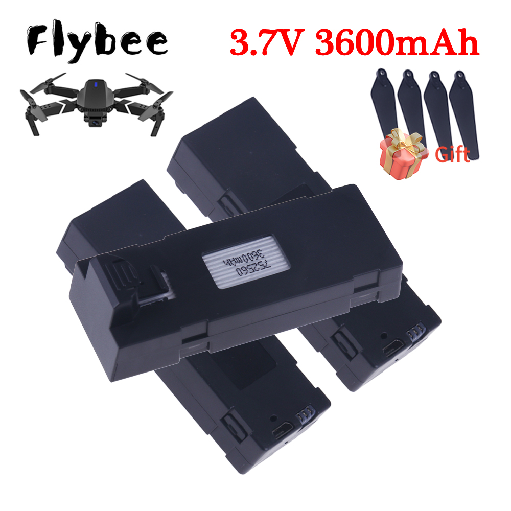3,7 V 3600mAh actualización E8 - Drone Rc E99 K3 reseña y precio