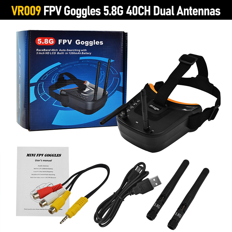 Gafas FPV VR009 con Pantalla L - Fpv Goggles Headset reseña y precio